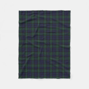 Black Watch Plaid Fleece Blanket