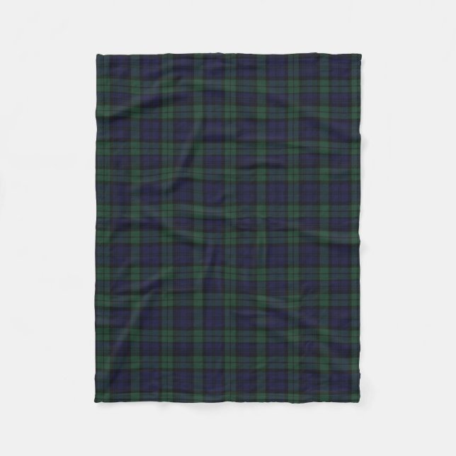 Black Watch Plaid Fleece Blanket (Front)