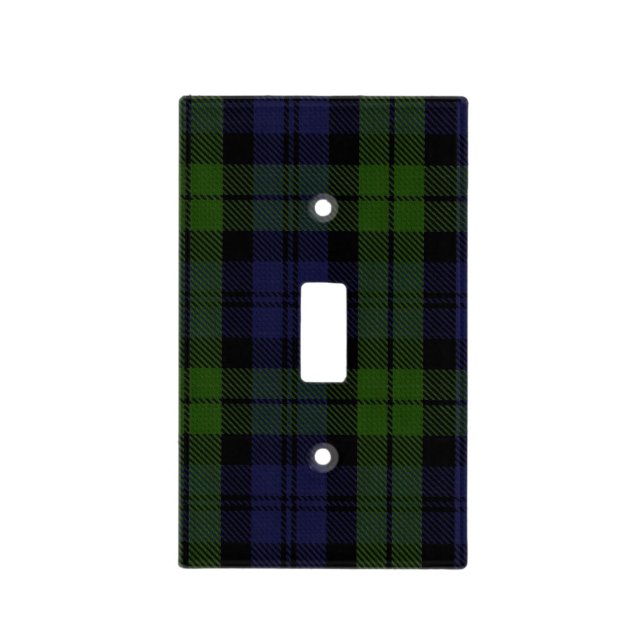 Black Watch Plaid Light Switch Cover (Front)