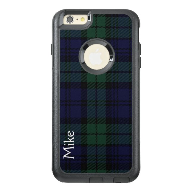 Black Watch Plaid Otterbox iPhone 6 Plus Case (Back)