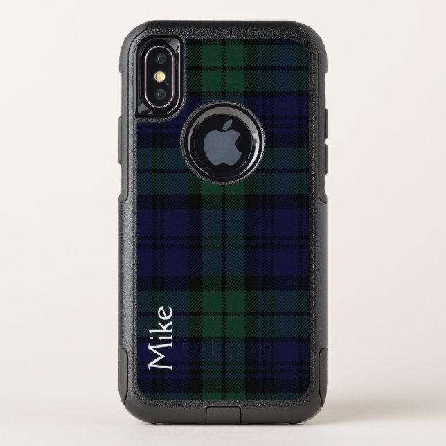 Black Watch Plaid  Otterbox iPhone Case (Back)