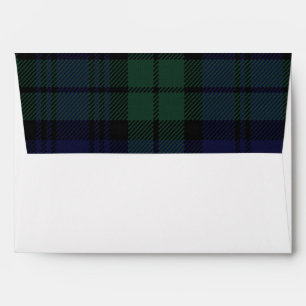Black Watch Plaid Wedding Envelope