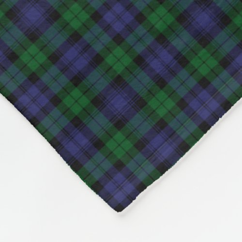 Black Watch Regiment Tartan Scottish Plaid Pattern Fleece Blanket