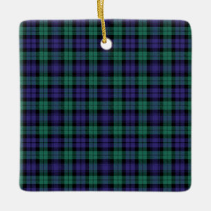 Black Watch Scottish Tartan Ceramic Ornament