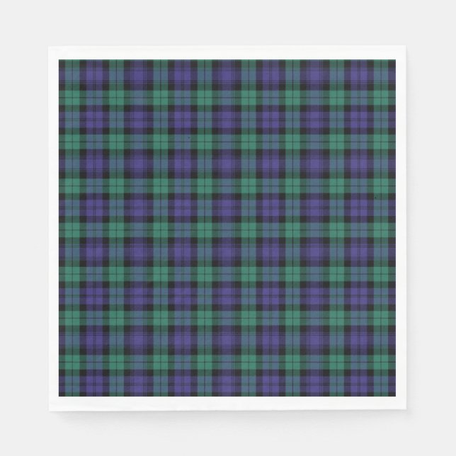Black Watch Scottish Tartan Napkins (Front)