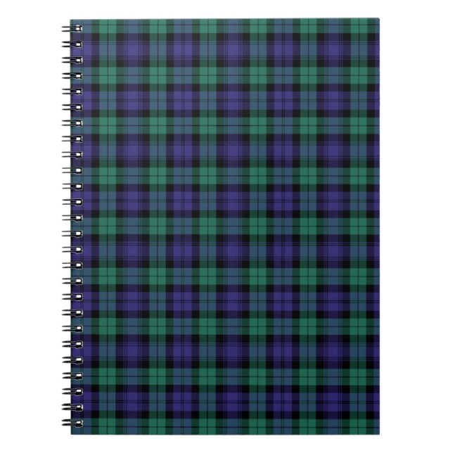 Black Watch Scottish Tartan Notebook (Front)