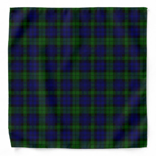 Black Watch Tartan Blue Green Plaid Bandana