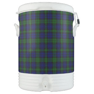 Black Watch Tartan Blue Green Plaid Beverage Cooler