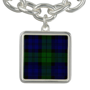 Black Watch Tartan Blue Green Plaid Bracelet