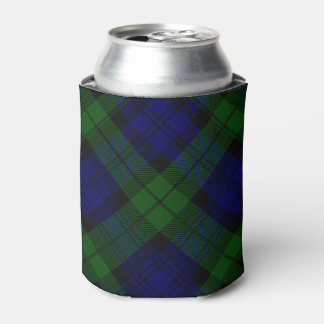 Black Watch Tartan Blue Green Plaid Can Cooler