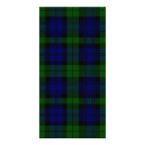 Black Watch Tartan Blue Green Plaid Card