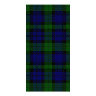 Black Watch Tartan Blue Green Plaid Card