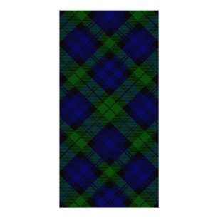 Black Watch Tartan Blue Green Plaid Card