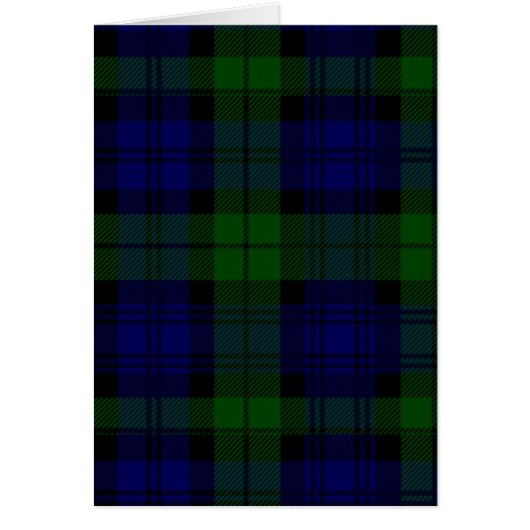 Black Watch Tartan Blue Green Plaid Cards (Front)