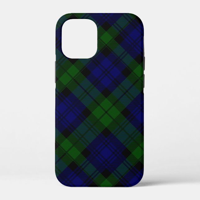 Black Watch Tartan Blue Green Plaid Case-Mate iPhone Case (Back)