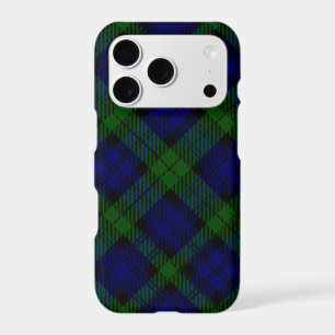 Black Watch Tartan Blue Green Plaid iPhone 17 Pro Case