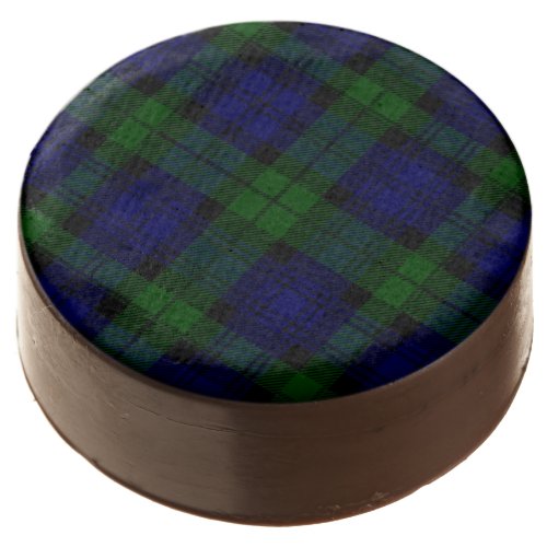 Black Watch Tartan Blue Green Plaid Chocolate Covered Oreo