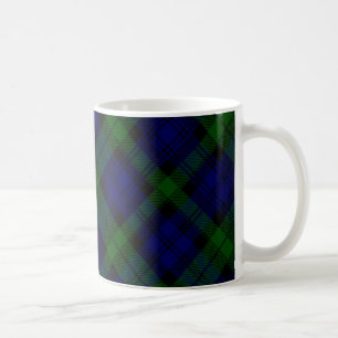 Black Watch Tartan Blue Green Plaid Coffee Mug