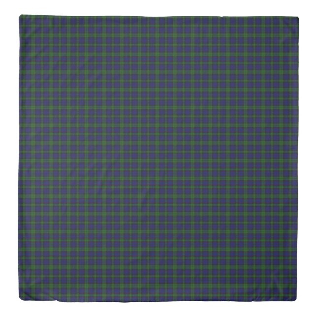 Black Watch Tartan Blue Green Plaid Duvet Cover (Front)