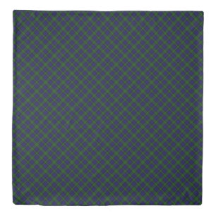 Black Watch Tartan Blue Green Plaid Duvet Cover