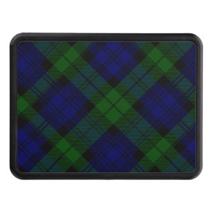 Black Watch Tartan Blue Green Plaid Hitch Cover