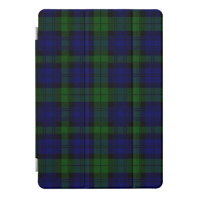 Black Watch Tartan Blue Green Plaid iPad Pro Cover (Front)