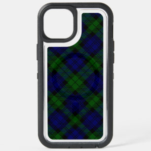 Black Watch Tartan Blue Green Plaid iPhone 15 Plus Case