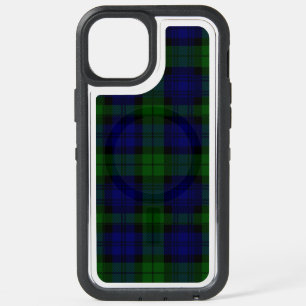 Black Watch Tartan Blue Green Plaid iPhone 15 Plus Case