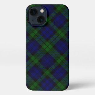 Black Watch Tartan Blue Green Plaid iPhone 13 Case