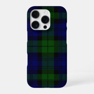 Black Watch Tartan Blue Green Plaid iPhone 16 Pro Case