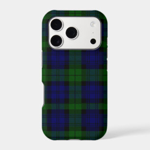 Black Watch Tartan Blue Green Plaid iPhone 17 Pro Case