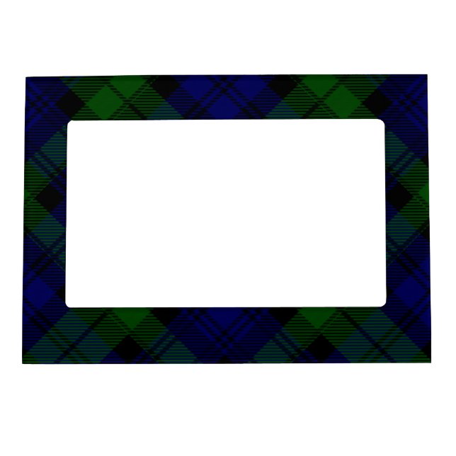 Black Watch Tartan Blue Green Plaid Magnetic Frame (Front)