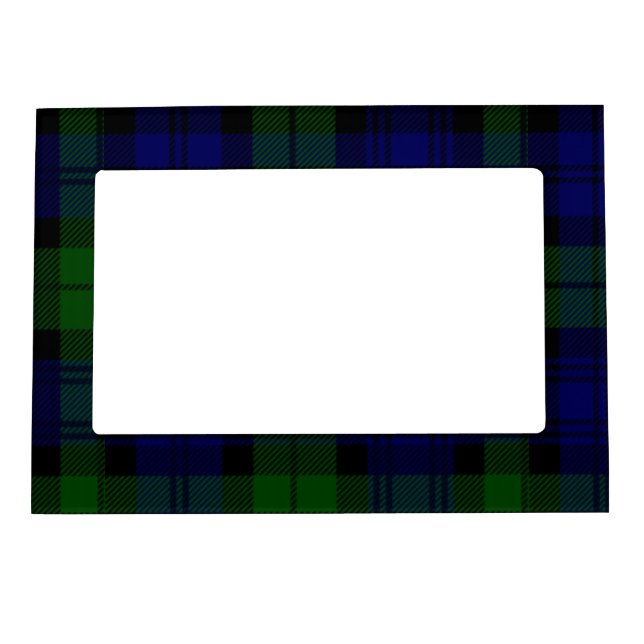 Black Watch Tartan Blue Green Plaid Magnetic Frame (Front)