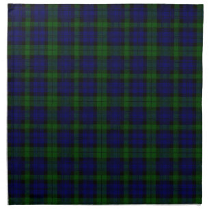 Black Watch Tartan Blue Green Plaid Napkin