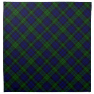 Black Watch Tartan Blue Green Plaid Napkin