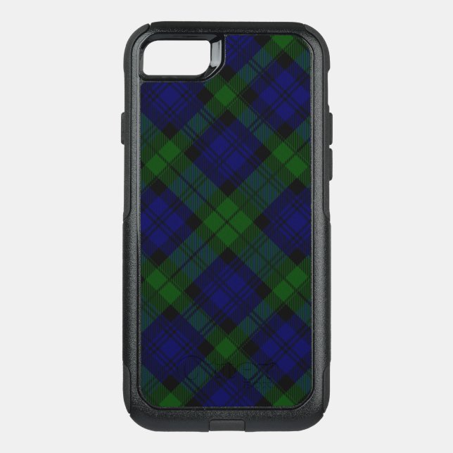 Black Watch Tartan Blue Green Plaid Otterbox iPhone Case (Back)