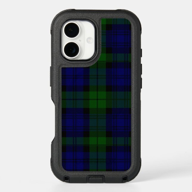 Black Watch Tartan Blue Green Plaid Otterbox iPhone Case (Back)