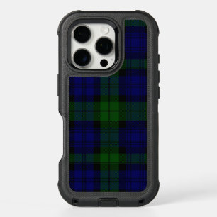 Black Watch Tartan Blue Green Plaid iPhone 16 Pro Case