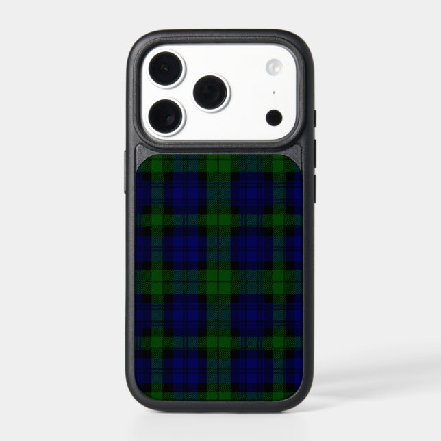 Black Watch Tartan Blue Green Plaid Otterbox iPhone Case (Back)