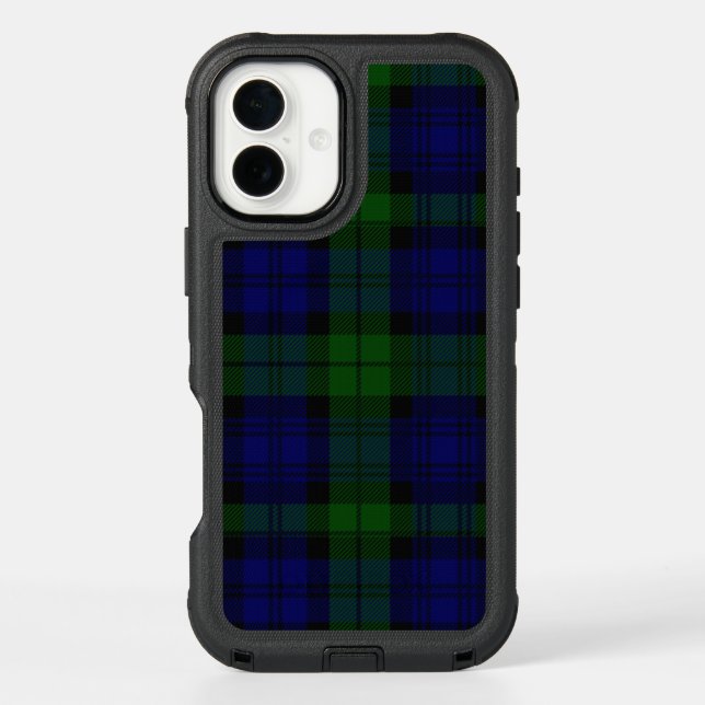 Black Watch Tartan Blue Green Plaid Otterbox iPhone Case (Back)
