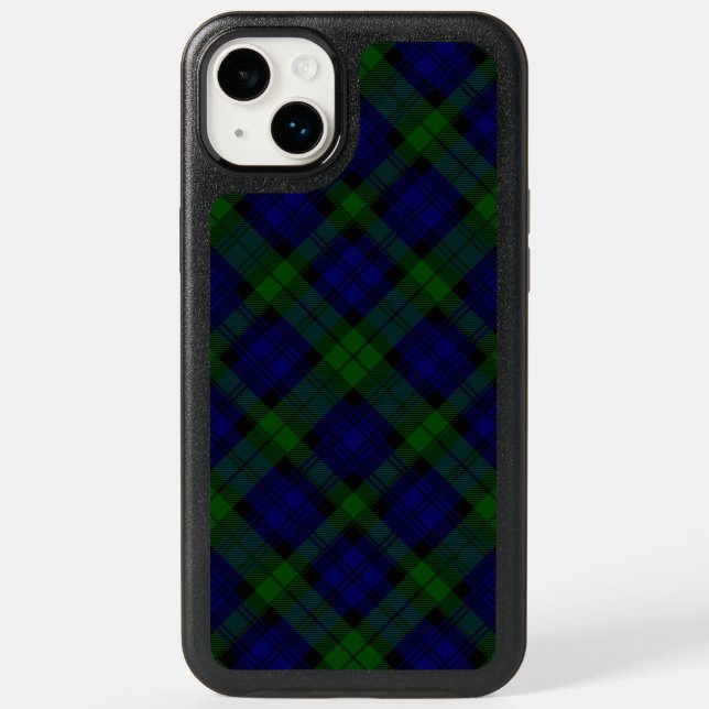 Black Watch Tartan Blue Green Plaid Otterbox iPhone Case (Back)