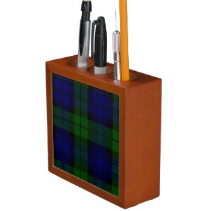 Black Watch Tartan Blue Green Plaid Pencil Holder