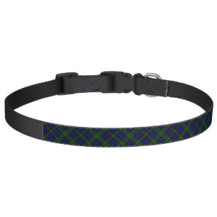 Black Watch Tartan Blue Green Plaid Pet Collar