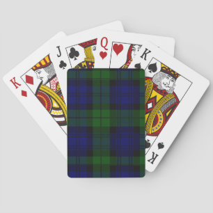 Black Watch Tartan Blue Green Plaid Poker Cards