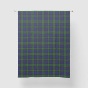 Black Watch Tartan Blue Green Plaid Sheer Curtains