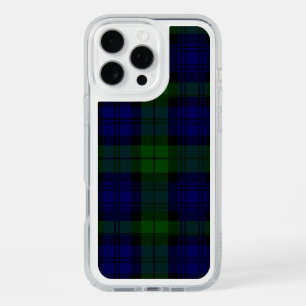 Black Watch Tartan Blue Green Plaid iPhone 16 Pro Max Case