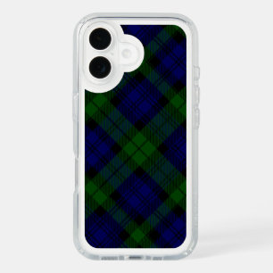 Black Watch Tartan Blue Green Plaid iPhone 16 Case