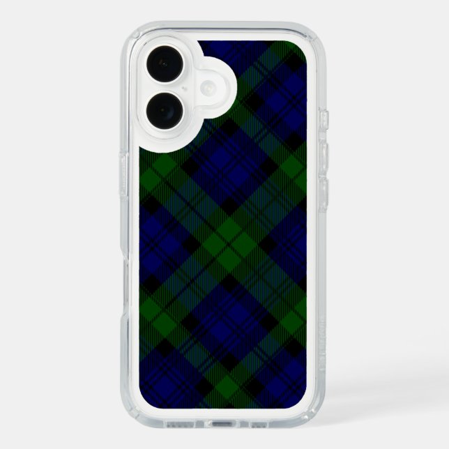 Black Watch Tartan Blue Green Plaid Speck iPhone Case (Front)