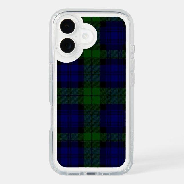Black Watch Tartan Blue Green Plaid Speck iPhone Case (Front)