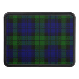 Black Watch Tartan Blue Green Plaid Trailer Hitch Cover